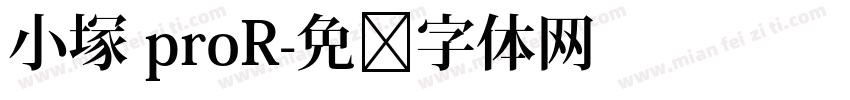 小塚 proR字体转换